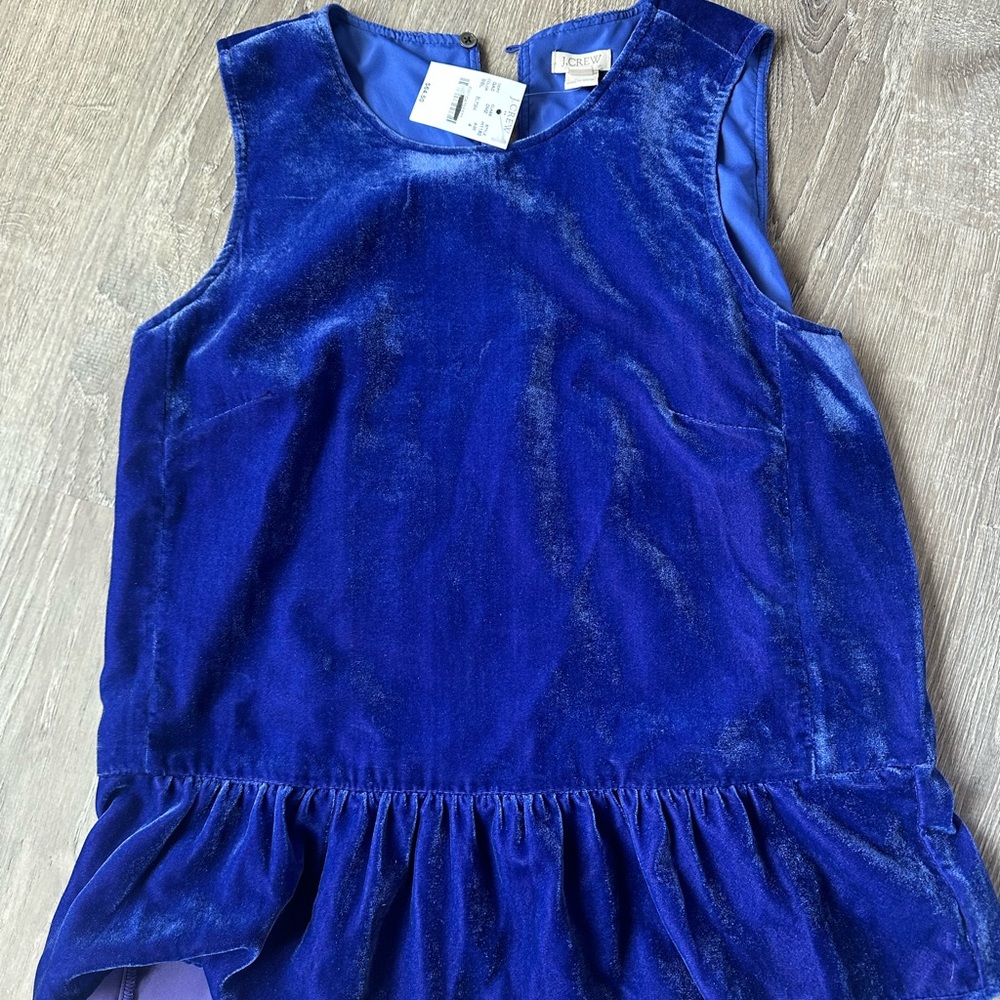 J crew velour peplum top size 4